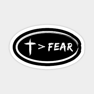 Jesus Is Greater Than Fear Christian Design Magnet