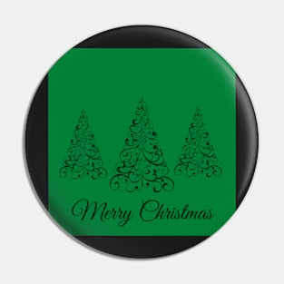 Merry Christmas in Green Pin