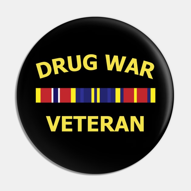 Drug War Veteran Joke Gift Pin by Super Fresh Art