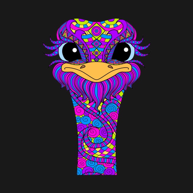 Colorful Ostrich by AlondraHanley