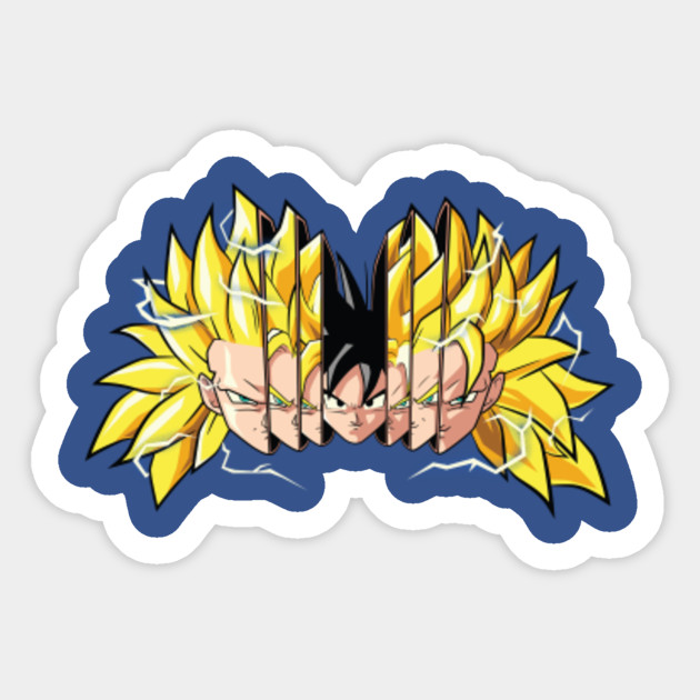 Z Faces Of Goku Dragon Ball Sticker Teepublic