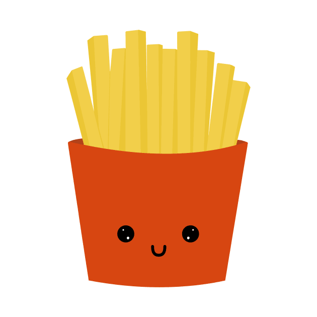 Cute Kawaii French fries by Cute Tees Kawaii