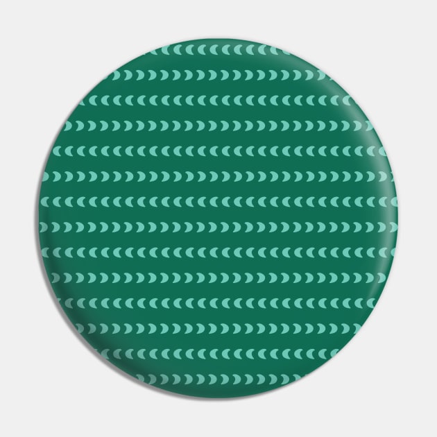 Abstract moon crescents teal on green Pin by Sandra Hutter Designs