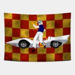 Speed Racer Leap - Distressed Tapestry