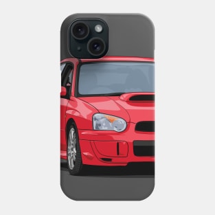 Subaru Impreza WRX STI blobeye gdb (red) Phone Case