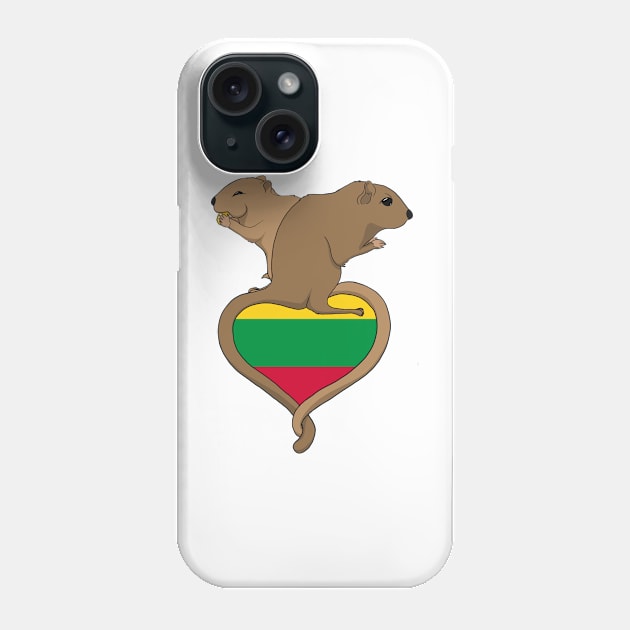 Gerbil Lithuania (light) Phone Case by RampArt