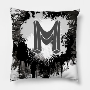 Letter M Capital Alphabet Pillow