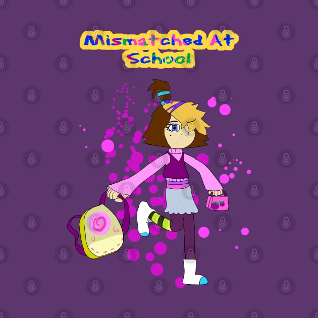 Mismatched At School (Purple Happy-Go-Lucky) by VixenwithStripes