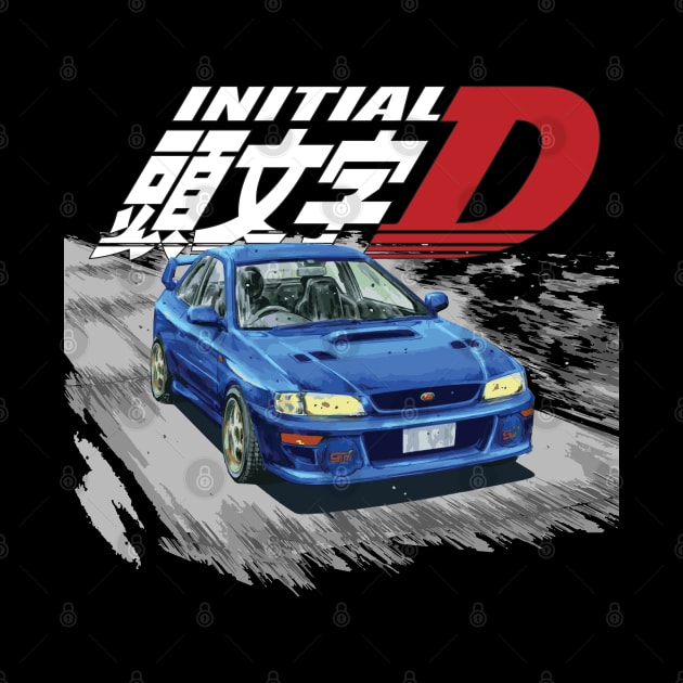 Initial D - jdm turbo rally car ej20 sti Mountain Drift Racing Fujiwara's Bunta gc8 type r by cowtown_cowboy