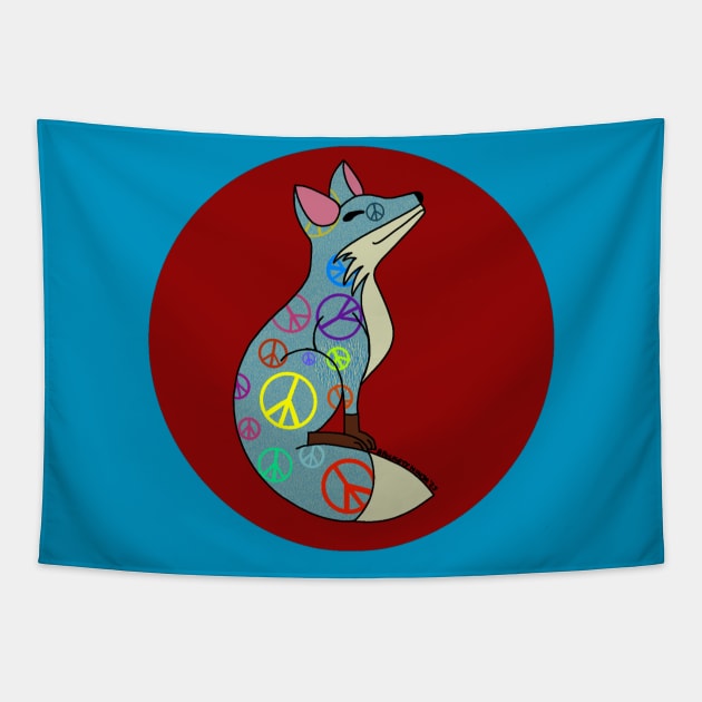 Happy Fox - Peaceful Tapestry by A Rickety Ninja