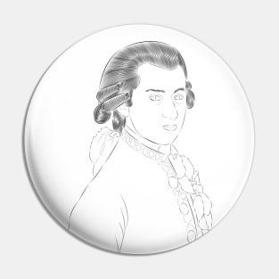 Wolfgang Amadeus Mozart - Portrait Pin