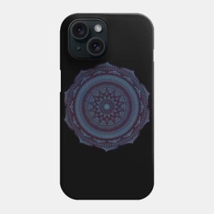 Purple on Blue Mandala Phone Case