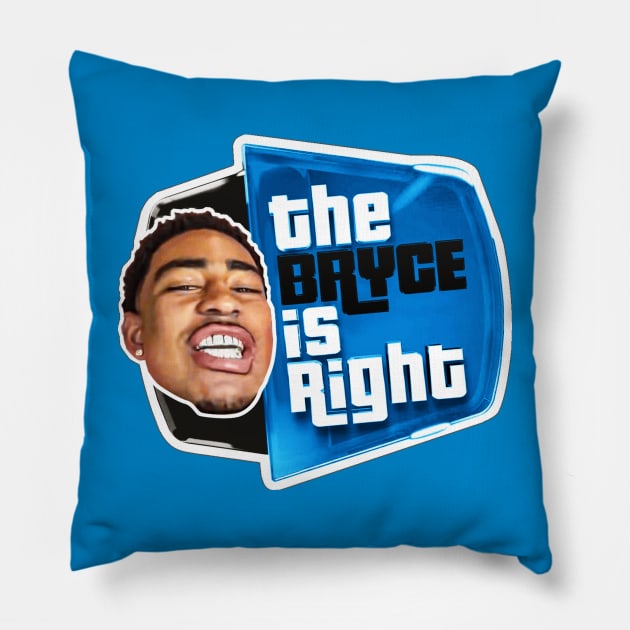 THE BRYCE IS RIGHT CAROLINA Pillow by thedeuce