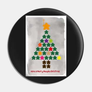 Have a Merry Meeple Christmas (Meeple Christmas Tree) - Board Games Design - Board Game Art Pin