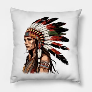 Native American Girl Pillow