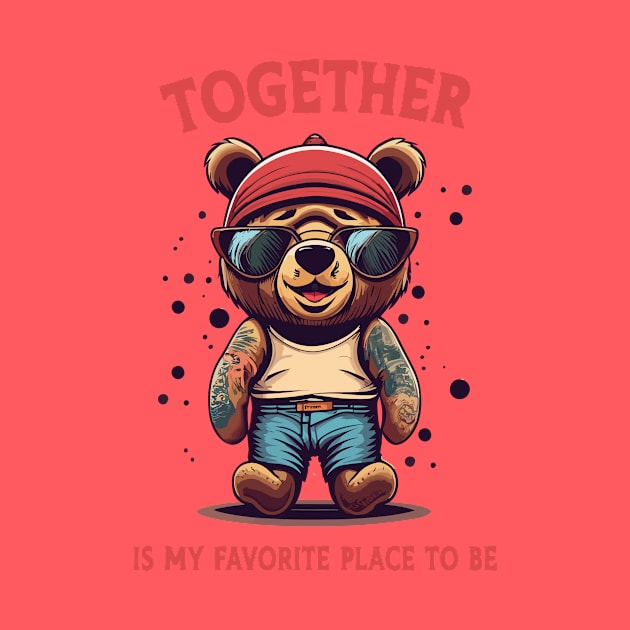 together is my favorite place to be teddy by Kingrocker Clothing