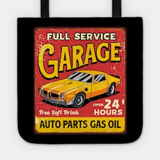 Retro Vintage Automotive Tin Sign Tote