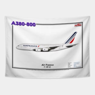 Airbus A380-800 - Air France (Art Print) Tapestry