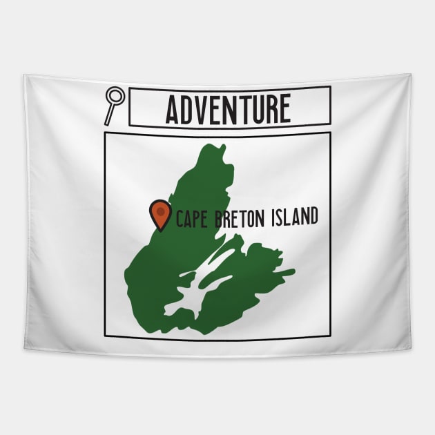 SEARCH FOR ADVENTURE IN CAPE BRETON Tapestry by SALTY TEES & CO.