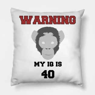 IQ:40, black Pillow