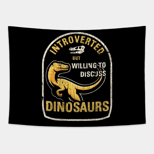 Introverted but Dinosaurs Tapestry by KennefRiggles