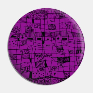Grid design scribble style in magenta Pin