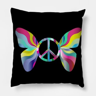 rainbow butterfly Pillow