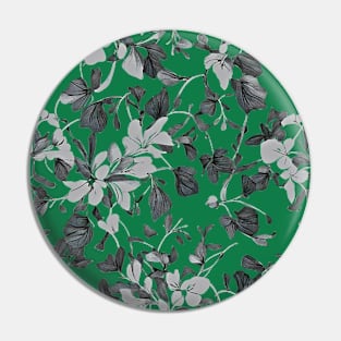 Fabric Pattern of Leaves Pin