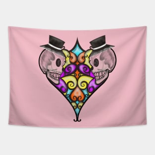 Twins skeleton Tapestry