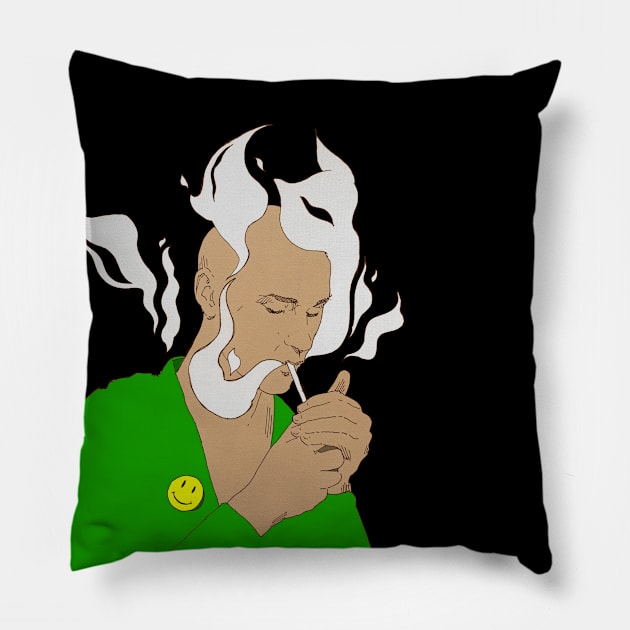 Smoke male version Pillow by theprometeus