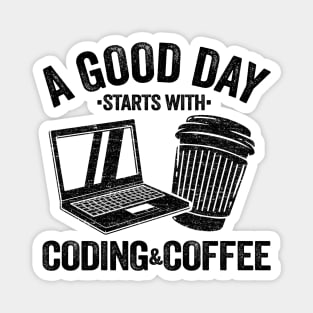 Coding & Coffee Day Programmer Software Developer Gift Magnet