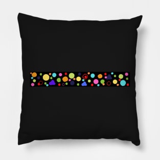 Repetitive multiple colorful circles design Pillow