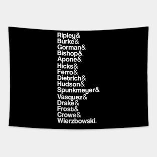 Sulaco Crew Helvetica List Tapestry