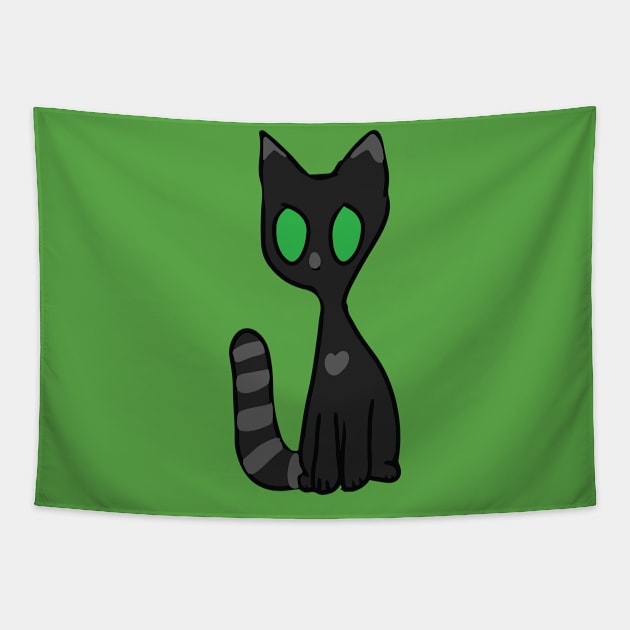 Cute Gray Cat Tapestry by BeCreativeHere