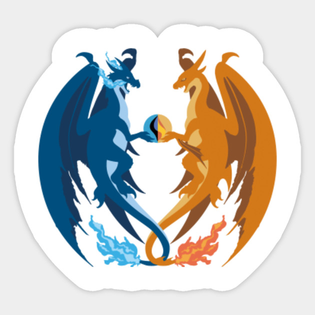 Mega Charizard X And Y Sillhouettes By Stellarwind