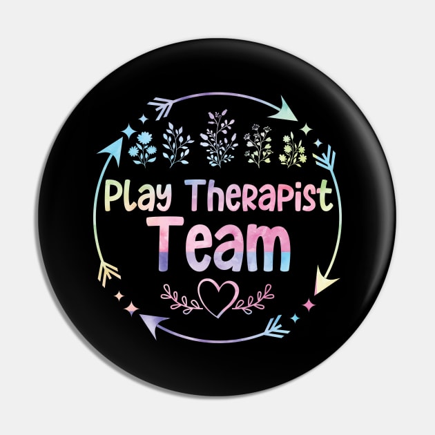 Play Therapist Team cute floral watercolor Pin by ARTBYHM