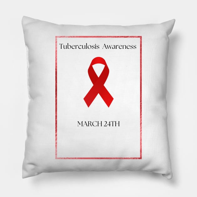 Tuberculosis awareness Pillow by Centennial Stories Podcast