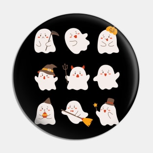 Cute ghost boo crew Pin