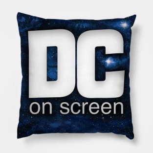 DC on SCREEN Podcast Logo (Blue) Pillow