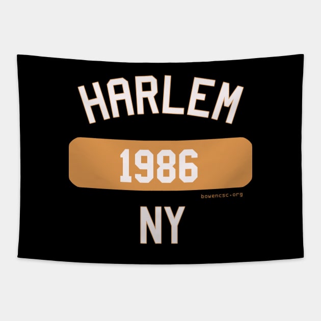 Harlem 1986 (Orange) Tapestry by The Bowen Center