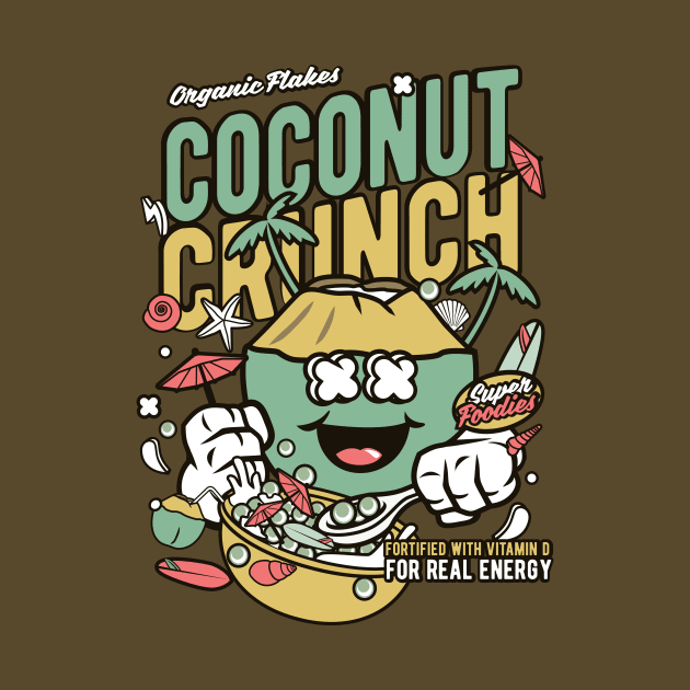 Retro Cereal Box Coconut Crunch // Junk Food Nostalgia // Cereal Lover by Now Boarding