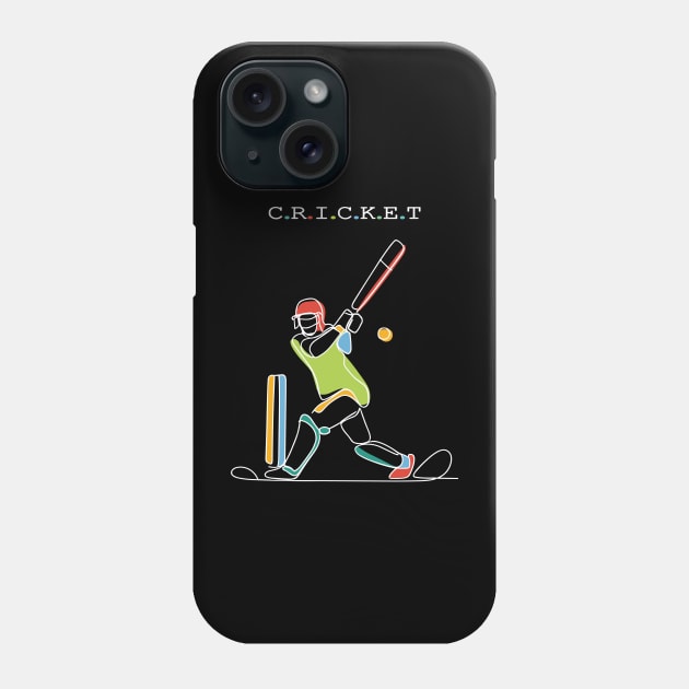 Cricket Sport Phone Case by Fashioned by You, Created by Me A.zed