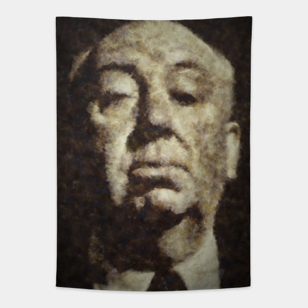 Sir Alfred Hitchcock Tapestry by Ryan Rad