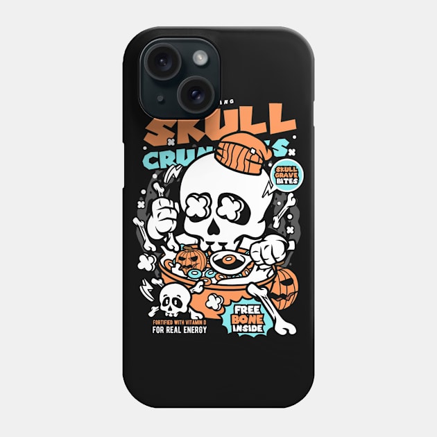 Halloween Skull Crunchies Cereal Phone Case by EvcoStudio