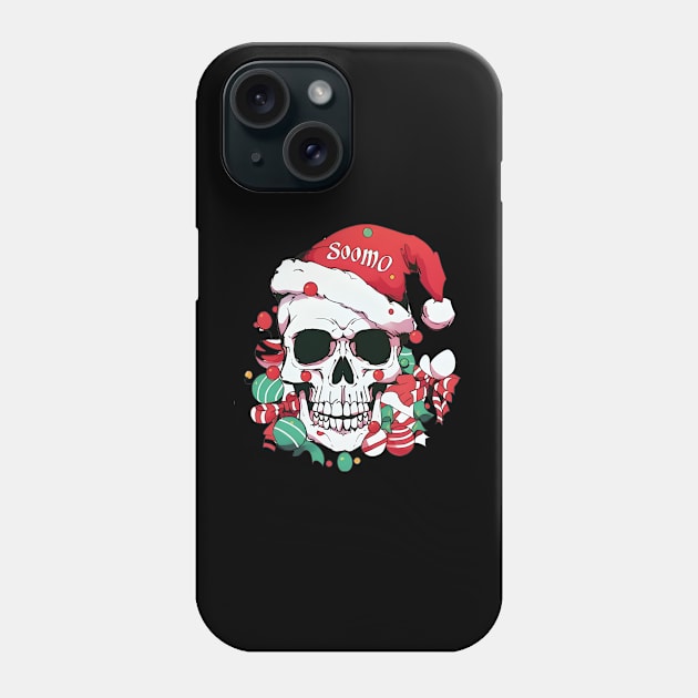 Christmas Celebration with a Skull Twist Phone Case by ragil_studio