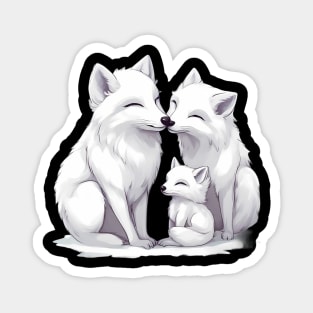 Arctic Wolf Family Magnet