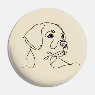 One Line Drawing for Dog Lovers Pin