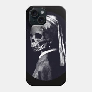 Skull Girl with a Pearl Earring Phone Case