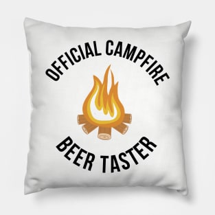 Official Campfire Beer Taster Funny Camping Drinking Pillow