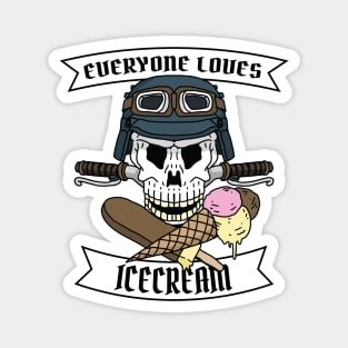 ice cream loving biker. Magnet